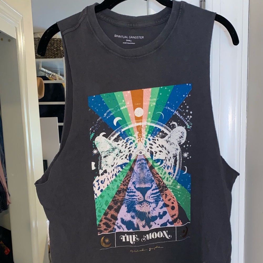 Spiritual gangster graphic tee muscle